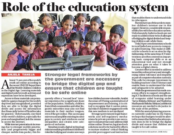 newspaper article on education
