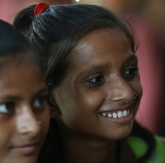 Smiling faces supported by Teachers’ Resource Laboratory Project of CARE India