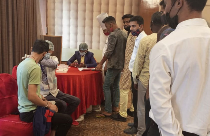 CARE India initiated vaccination for the staff of Ramada Hotel in Udaipur, Rajasthan.